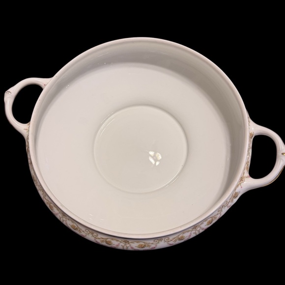 Vintage B&C Co. Limoges France Floral and Gold Scroll Covered Vegetable Dish - Picture 9 of 10